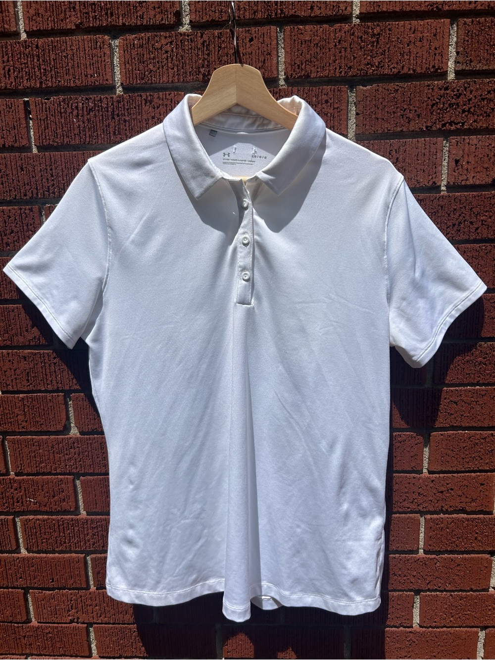 Under Armour Women’s White Performance Golf Polo Shirt Size Large